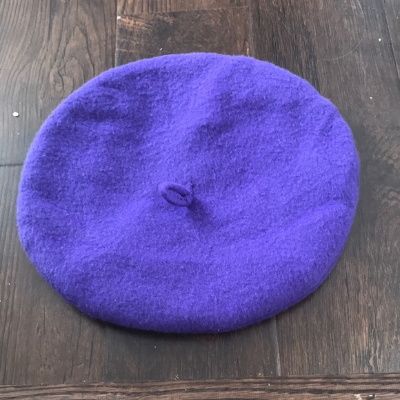 Purple beret hat - Picture 2 of 3